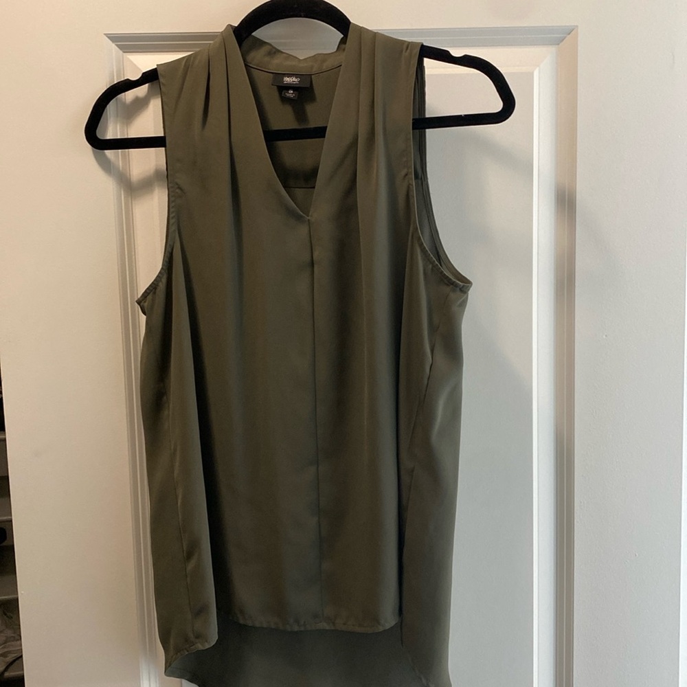 Army green work blouse